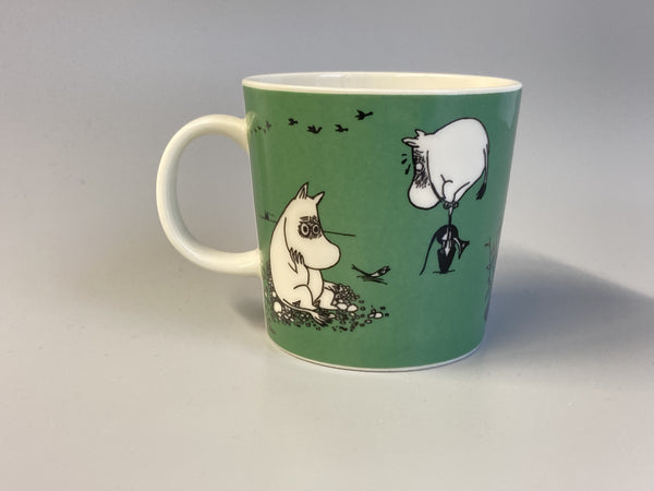 90's Moomin mug 1991 –1996 Dark Green (Moomintroll)  Arabia WITH ORIGINAL STICKER