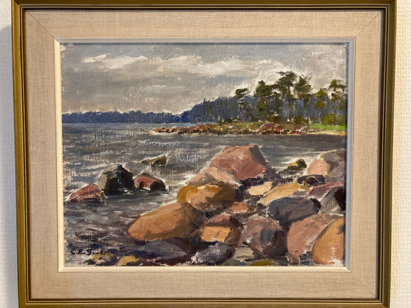 Helena Tynell - Shoreline rocks - Rantakivet - glass sculpture 1970s Riihimäen Lasi
