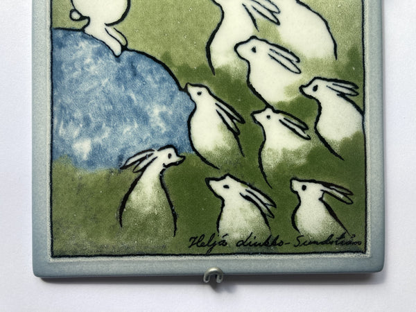 Heljä Liukko-Sundström Bunny plate 16cm - Pidetään yhtä - We stick together - Arabia 2007