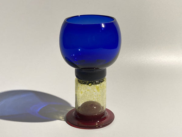 Kaj Franck - Cobalt blue KF 539 Trophy goblet - Pokaali - Nuutajärvi Notsjö 1968-1971