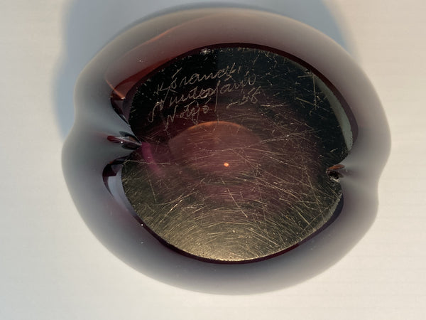 Kaj Franck - KF106 Art glass bowl 11cm purple - Nuutajärvi Notsjö 1956