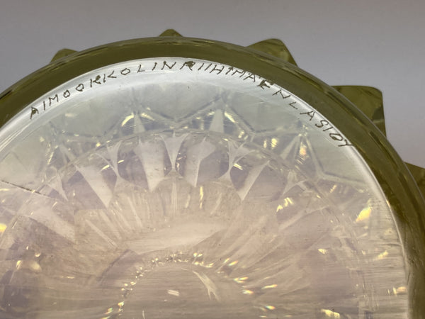 Aimo Okkolin - Kruunu - The Crown - cerium crystal glass sculpture Riihimäen Lasi Finland