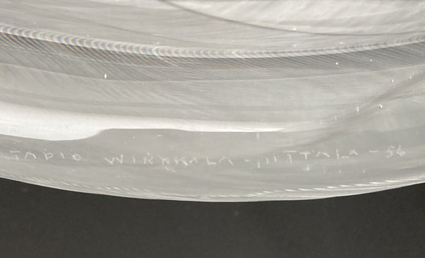 Tapio Wirkkala Art Glass Leaf 3337 Iittala Year 1956  (19cm)