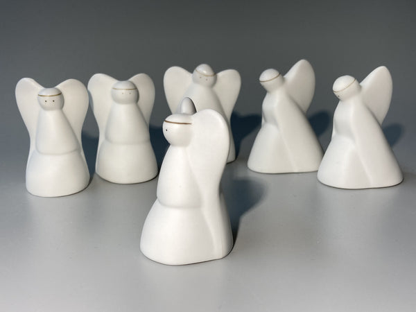 Angel skulptures by Heljä Liukko-Sundström Vintage from the 80s Arabia