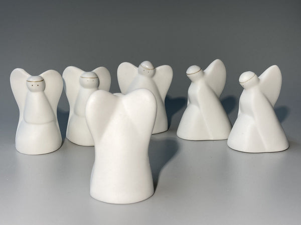 Angel skulptures by Heljä Liukko-Sundström Vintage from the 80s Arabia