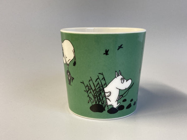 90's Moomin mug 1991 –1996 Dark Green (Moomintroll)  Arabia WITH ORIGINAL STICKER