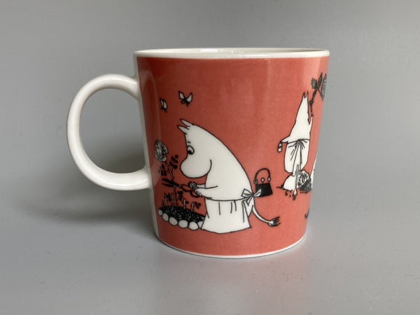 90's Moomin mug 1991-1996 Dark Rose (Moominmamma), Arabia WITH ORIGINAL STICKER