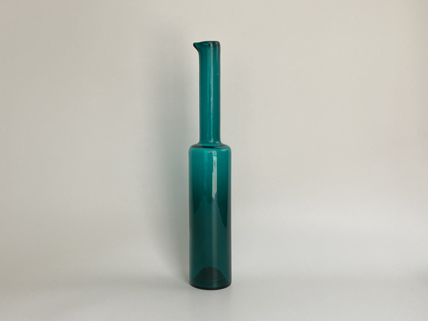 Nanny Still vase bottle emerald green Riihimäen Lasi  (K4)
