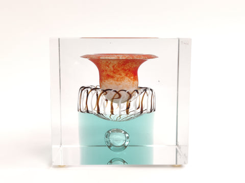 工芸品  oiva toikka Annual Cube 1991 Annual Cube 1991 Oiva Toikka Vuosikuutio Nuutajärvi Finland – Damsténs