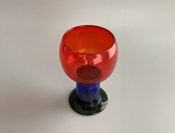 Kaj Franck - bright red KF 539 Trophy goblet - Pokaali - Nuutajärvi Notsjö 1968-1971