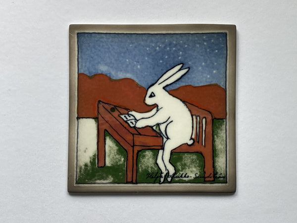 Heljä Liukko-Sundström - Bunny Plate 12x12cm from 1992 by Arabia