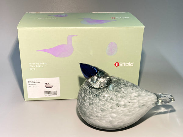 Grey Siberian Jay - Siperian Kuukkeli harmaa - Oiva Toikka Iittala 2022-2023 (in Box)