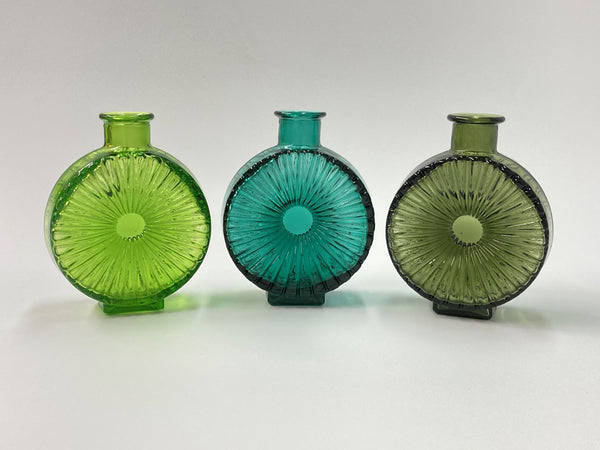 Helena Tynell - Sun Bottle light green 1/4 Riihimäen Lasi 1964-1974