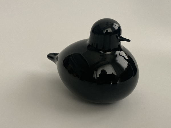 Snow Bunting Black Bird by Oiva Toikka Nuutajärvi 1988-92 Pulmu Snow Bunting Black Bird by Oiva Toikka Nuutajärvi 1988-92 Pulmu