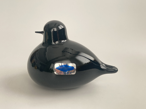 Snow Bunting Black Bird by Oiva Toikka Nuutajärvi 1988-92