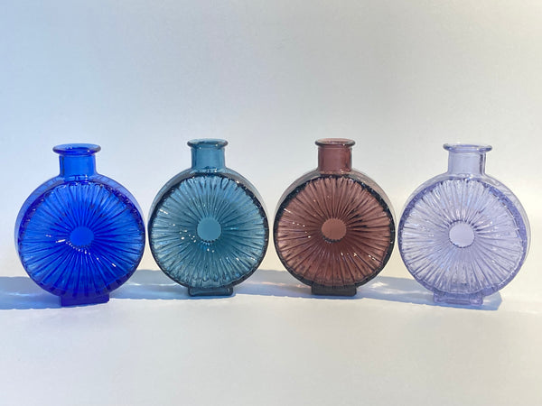 Helena Tynell - Sun Bottle denim blue 1/4 Riihimäen Lasi 1964-1974