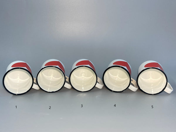 Finel vintage enamel steel Mug heart Wärtsilä 60:s-70:s - design Kaj Franck