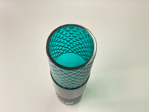 Tamara Aladin - green vase model 1492 Riihimäen Lasi 1967-1968