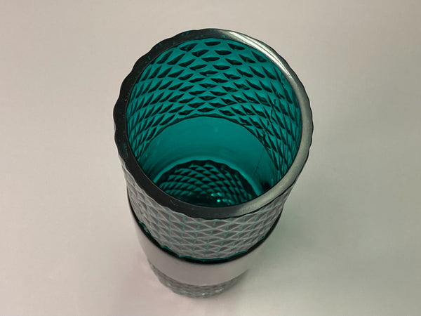 Tamara Aladin - green vase model 1492 Riihimäen Lasi 1967-1968