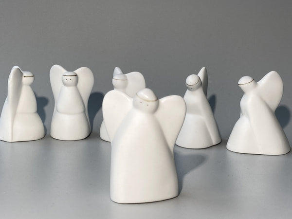 Angel skulptures by Heljä Liukko-Sundström Vintage from the 80s Arabia