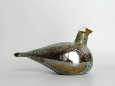 工芸品  birds oiva toikka wood grouse Willow Grouse Nuutajärvi Riekko Oiva Toikka Bird Art Glass