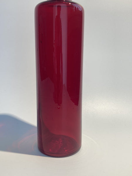 Nanny Still vase bottle ruby red Riihimäen Lasi Oy