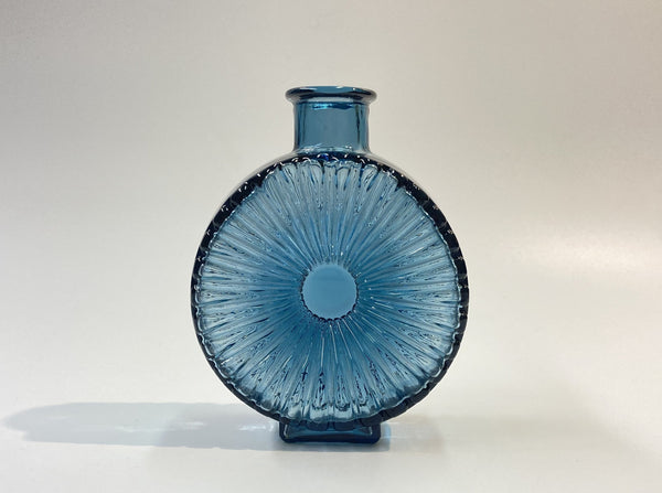 Helena Tynell - Sun Bottle denim blue 1/4 Riihimäen Lasi 1964-1974
