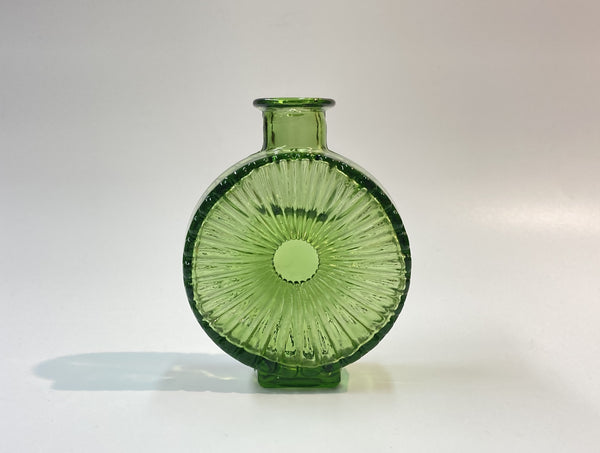 Helena Tynell - Sun Bottle light green 1/4 Riihimäen Lasi 1964-1974