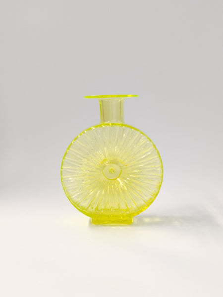 Helena Tynell - Sun Bottle yellow 2/4 Riihimäen Lasi Aurinkopullo 1964-1974
