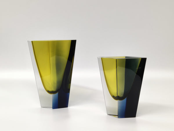 Kaj Franck - Prisma KF 215 in yellow-blue-clear 21cm