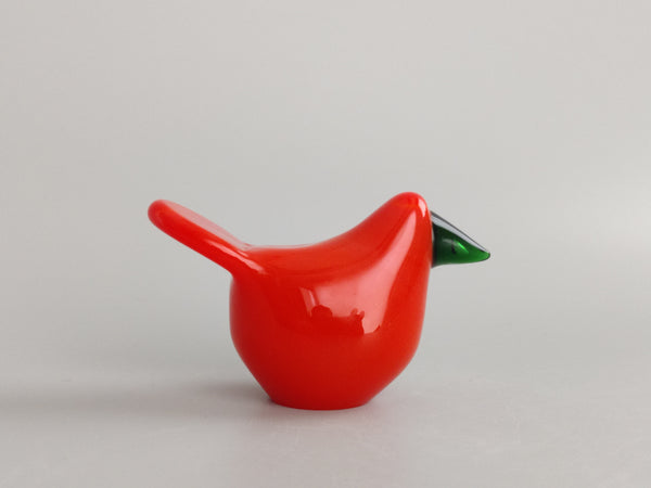 Flycatcher - Sieppo 1970s vintage - red-orange - Oiva Toikka Nuutajärvi
