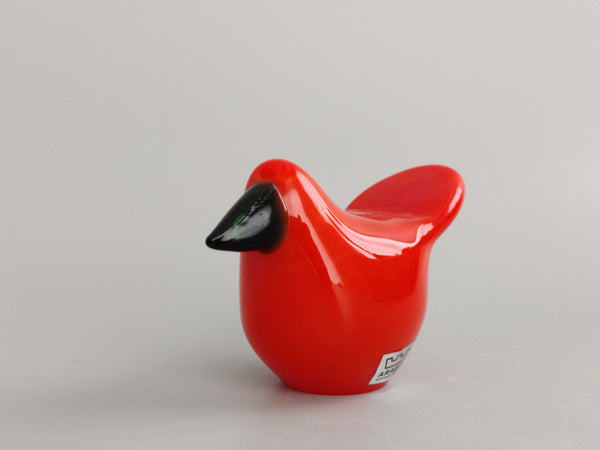 Flycatcher - Sieppo 1970s vintage - red-orange - Oiva Toikka Nuutajärvi