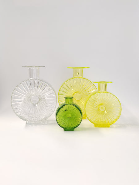 Helena Tynell - Sun Bottle yellow 2/4 Riihimäen Lasi Aurinkopullo 1964-1974