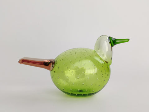 Summer Finch Oiva Toikka Kesuri Bird Design Glass Art Iittala