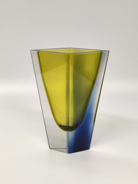 Kaj Franck - Prisma KF 215 in yellow-blue-clear 21cm