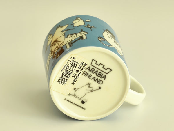 Moomin Mug blue Moomins painting 90's Arabia 1990 –1996 WITH STICKER