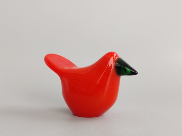 Flycatcher - Sieppo 1970s vintage - red-orange - Oiva Toikka Nuutajärvi