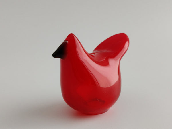 Flycatcher - Sieppo 1970s vintage - red-orange - Oiva Toikka Nuutajärvi