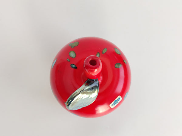 Oiva Toikka - Apple Red vintage with luster spots 1990-1992 Nuutajärvi