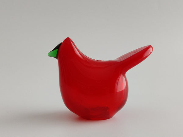 Flycatcher - Sieppo 1970s vintage - red-orange - Oiva Toikka Nuutajärvi