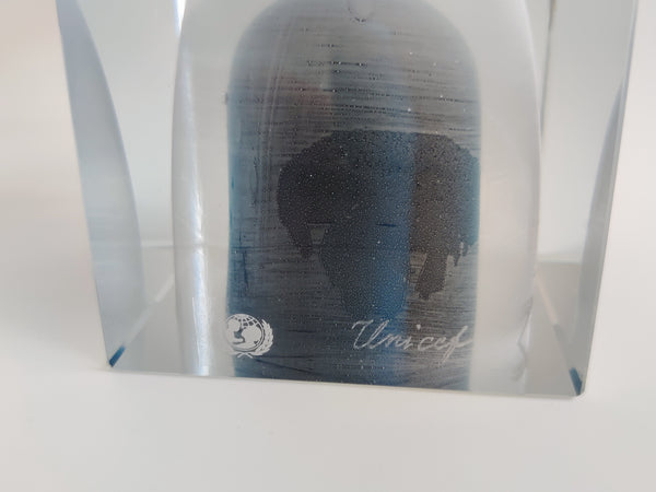 Special Cube for Unicef 4/200 - Oiva Toikka Nuutajärvi Finland RARE
