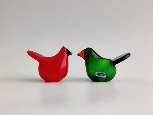 Flycatcher - Sieppo 1970s vintage - red-orange - Oiva Toikka Nuutajärvi