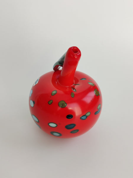 Oiva Toikka - Apple Red vintage with luster spots 1990-1992 Nuutajärvi