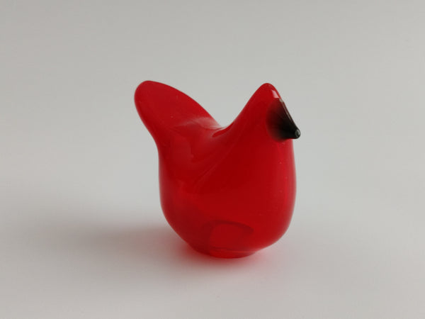 Flycatcher - Sieppo 1970s vintage - red-orange - Oiva Toikka Nuutajärvi