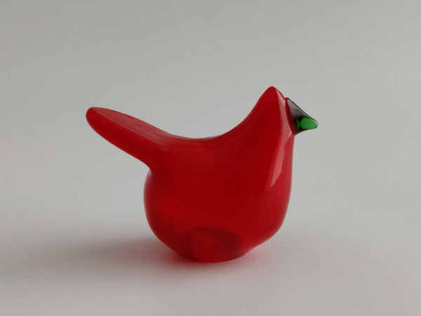Flycatcher - Sieppo 1970s vintage - red-orange - Oiva Toikka Nuutajärvi