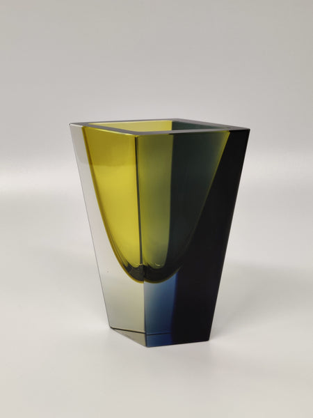 Kaj Franck - Prisma KF 215 in yellow-blue-clear 16cm