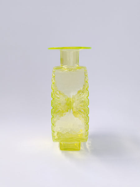 Helena Tynell - Sun Bottle yellow 3/4 Riihimäen Lasi Aurinkopullo 1964-1974