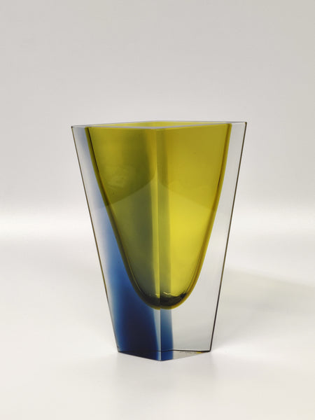 Kaj Franck - Prisma KF 215 in yellow-blue-clear 21cm