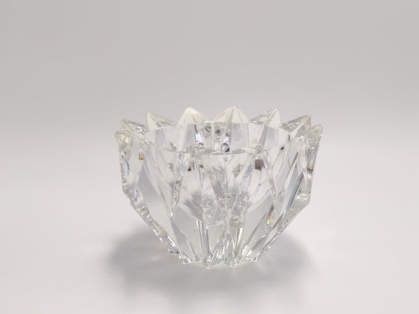 Aimo Okkolin - Lumpeenkukka - Water Lilly - clear crystal Riihimäen Lasi Finland