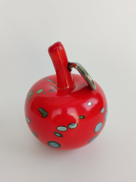 Oiva Toikka - Apple Red vintage with luster spots 1990-1992 Nuutajärvi